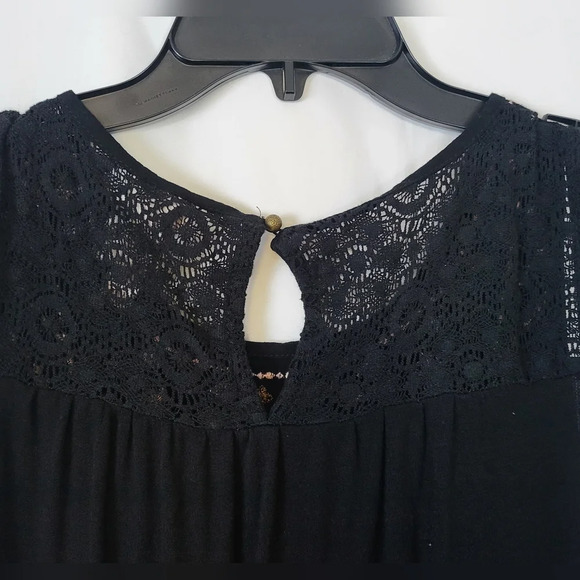 Knox Rose Black Embroidered Sleeveless Lace Back Boho Blouse Size XS - Picture 7 of 8